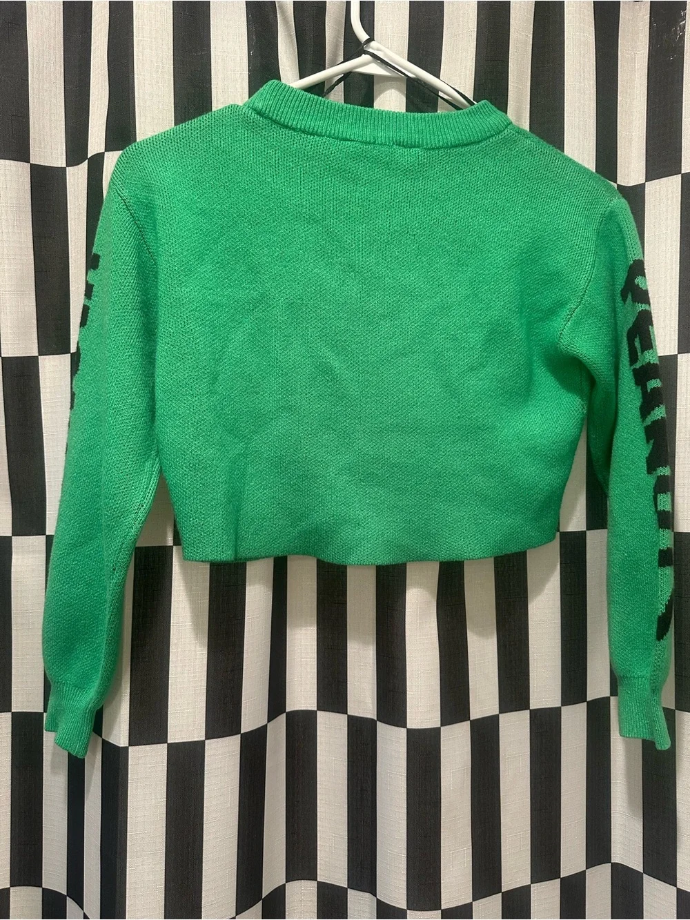 H&M Kids Green Snoopy Graphic Cropped Sweater